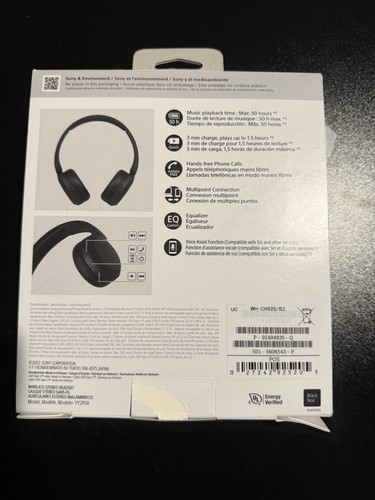 Sony WH-CH520 Wireless Bluetooth Kopfhörer On-Ear Headset + Mikrofon Schwarz - Bild 2 von 4