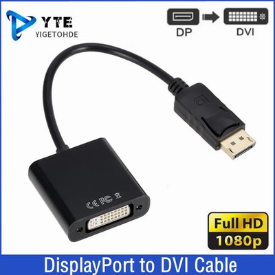 DisplayPort zu DVI Adapter DP auf DVI Kabel 1080p PC Laptop Monitor HDTV