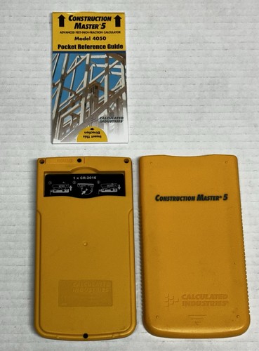 Construction Master 5 Calculated Industries Calculator Model 4050 With Book - Photo 3/3