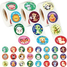 3 Rolls Of Reward Stickers For Kids 1500 Pcs Teacher Motivational Stickers