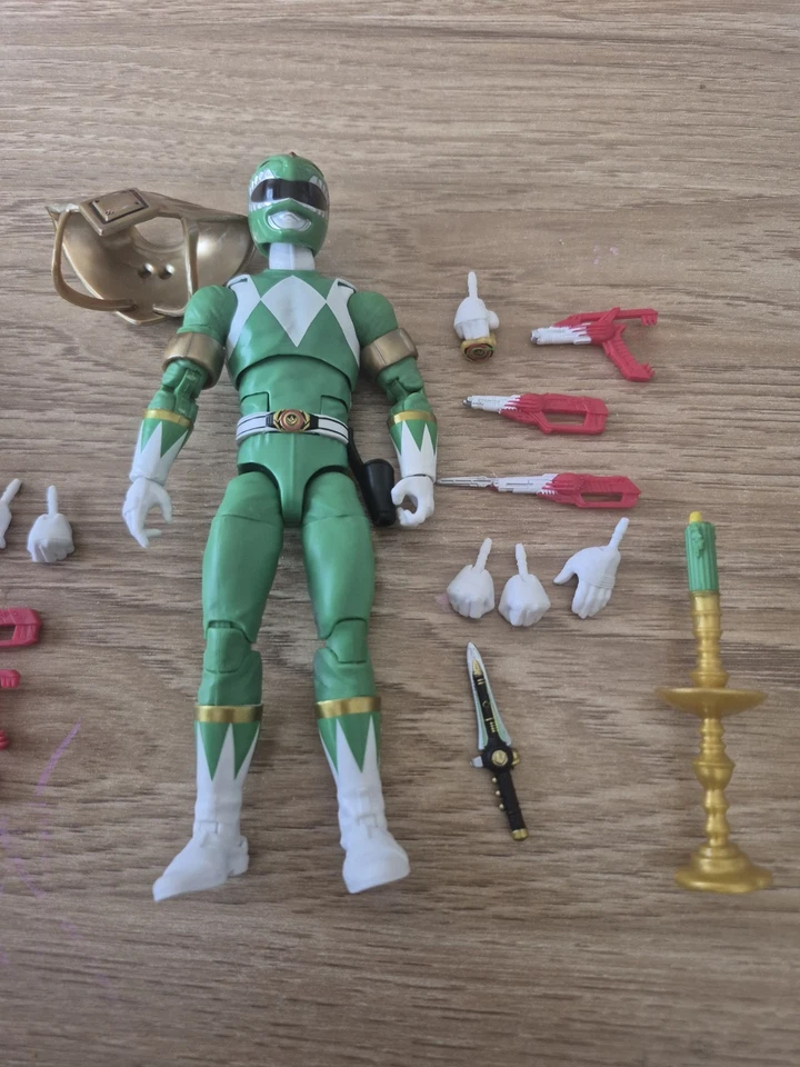 Hasbro Power Rangers Lightning Collection Remastered Green and Red Ranger As Is  - image 3 of 4
