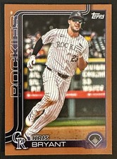 2025 Topps Series 2 Gold Border Card #US405 Kris Bryant Rockies 1509/2025