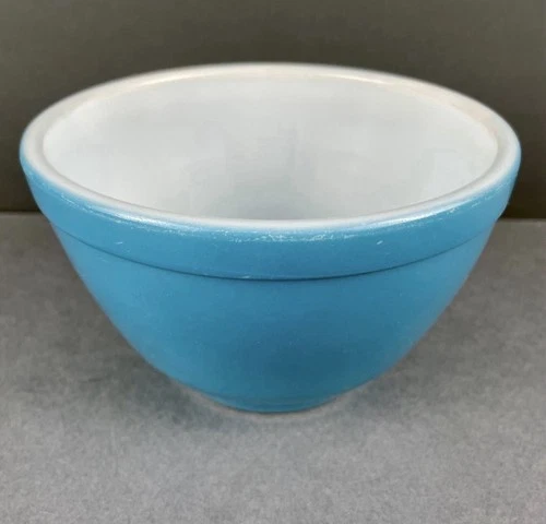 PYREX 401 Aqua Blue Teal Nesting Bowl 1.5 Pint 5.5" VTG 1950s Turquoise USA