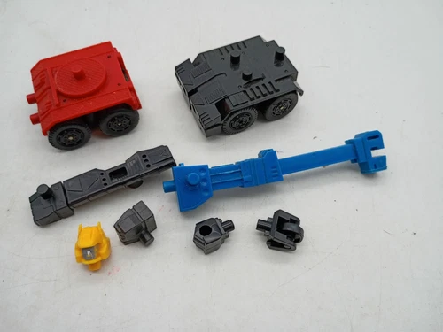 Vintage 80s Marchon Road Bots KO Transforming Robot Go Bots Swappable Parts LOT