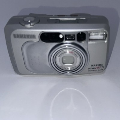 Samsung Maxima Zoom 105Ti 35mm Point & Shoot Camera Silver Auto Focus Flash