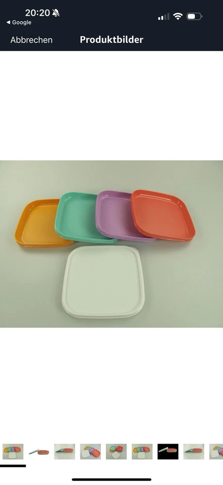 Tupperware Picknick Teller Set, 4 Teller mit Deckel - Bild 2 von 3