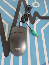 Vintage OEM Black Retro IBM 2-Button Wired PS/2 Computer Ball Mouse MU29J