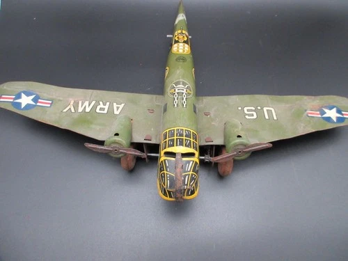 1950s Marx Wind Up Tin UD army Bomber Plane