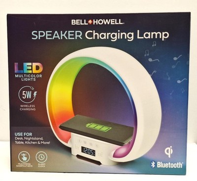 Bell Howell RGB LED Lamp, Speaker Alarm Clock, Wireless Phone Charging Stand.