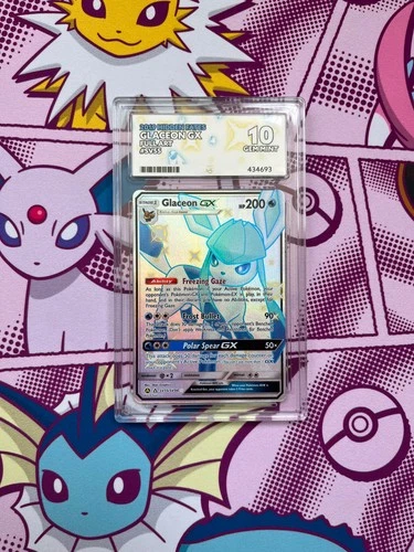 Pokemon TCG - Glaceon GX SV55/SV94 - Hidden Fates - Full Art - Graded - ACE 10