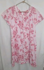 Aria Collection Floral Short Sleeve Nightgown Women's Size Large- NWOT - R1