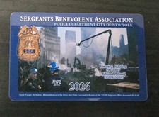 Tarjeta de sargento de la policía de Nueva York 2026 Pba auténtica. Nombre del sargento proporcionado.