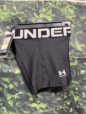 NWT Under Armour Girl's Heatgear Shorty Black New biker Pro