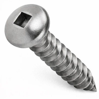 BULK BOX! #10-12x2'' Self-Tapping Screws Square Pan Type A A2 Stainless 1000pcs