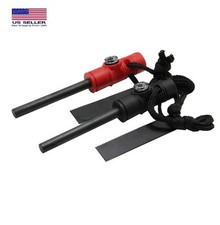 Fire Starter Flint Steel Striker Survival Kit Ferro Rod Camping Outdoor Tool
