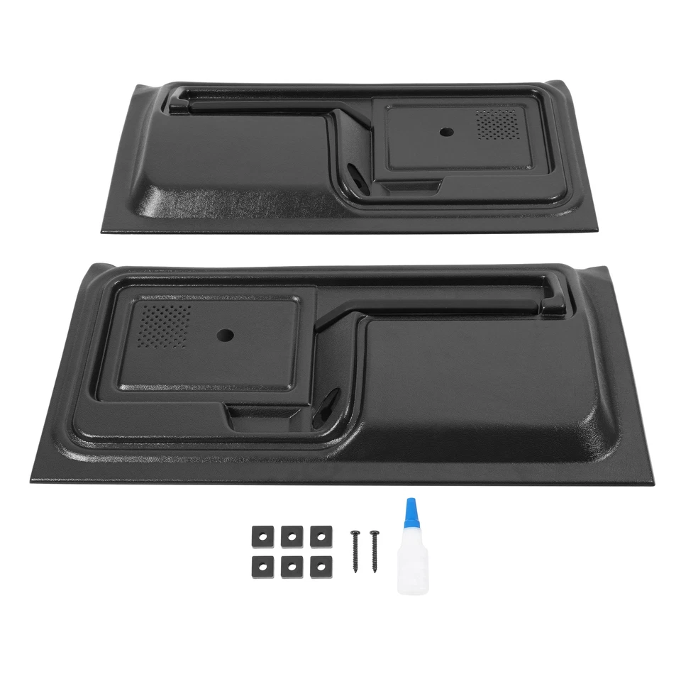 Inner Door Panels Replacement For 1980-1986 Ford Truck F150 F250 F350 Bronco Blk Foto 3 de 4