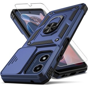 For Motorola Moto G Play 2024 Case Shockproof Phone Lens Cover + Tempered Glass