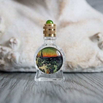 4,7 cm, leere Parfum Miniatur, Van Gogh Motiv, Les Faucheurs / Sun Couchan