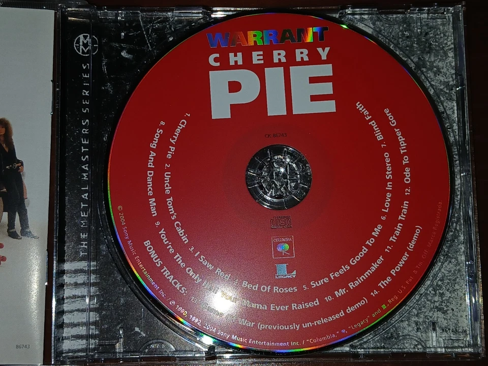 Warrant 2 CD Lot 80s Rock Glam Metal Foto 4 de 4