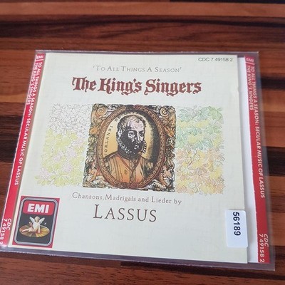 THE KING'S SINGERS chansons, madrigals, lieder lassus EMI SWINDON UK VG/VG+