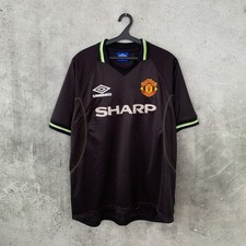 MANCHESTER UNITED 1998 1999 THIRD FOOTBALL SHIRT UMBRO SHARP JERSEY SIZE XL
