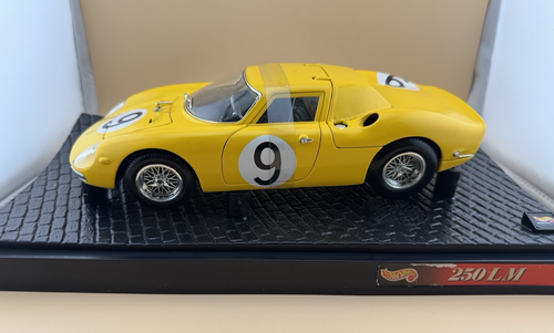 🔥Hot Wheels 🔥 Ferrari 250 LM #9 Yellow 1:18 Scale New No Box - Picture 15 of 15