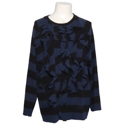 8pm, Strickpullover, Größe: M, Blau/Schwarz #NmR