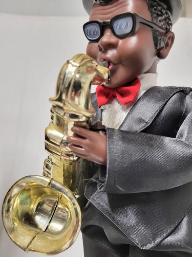 Vintage WORKING The Jazz Player Animated Musical Dancing Swaying Doll IN BOX - Picture 9 of 23