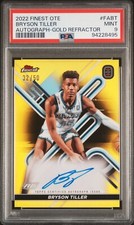 PSA 9 - BRYSON TILLER #/50 Auto - 2022 Topps Finest OTE Autograph GOLD REFRACTOR