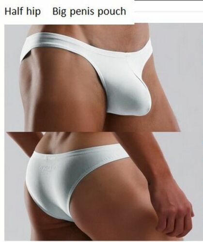 Mens White Swim Briefs Thong Sexy Swimsuit Fashion Beach Bikini Gay Bathing Suit - Afbeelding 16 van 40