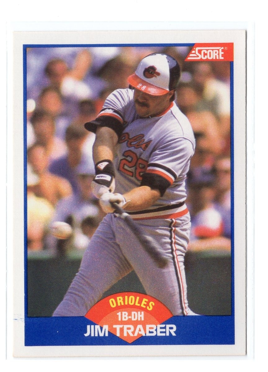 Baseball Card - 1989 Jim Traber 590 - Baltimore Orioles Score 89 MLB