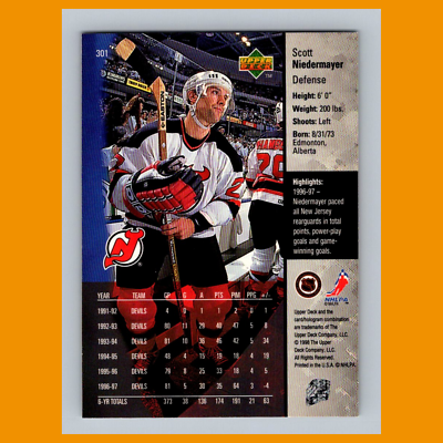 Scott Niedermayer #301 1997 Upper Deck New Jersey Devils Hockey