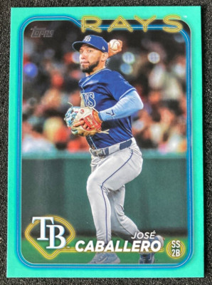 2024 Topps Update #US161 Jose Caballero AQUA SP Fanatics. Tampa Bay Rays