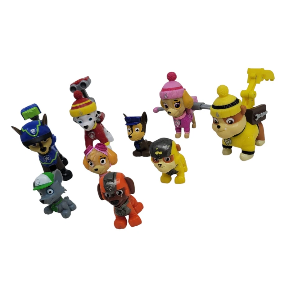 Lote de 9 mini figuras de acción Paw Patrol Mighty Pups juguetes #3 Foto 4 de 4