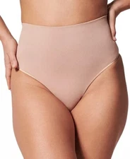 New  SPANX 40048r Ecocare Firm Control Shaping Thong Panty Size M