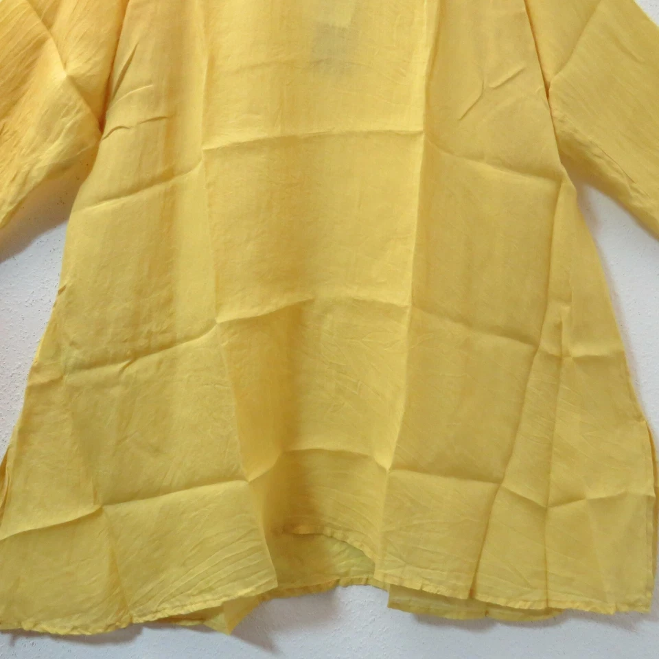 PRIVATSACHEN weite Oversize Tunika GLOBALLE 48-50-52 Ramie A-Linie gelb 'löwe' - Bild 3 von 3