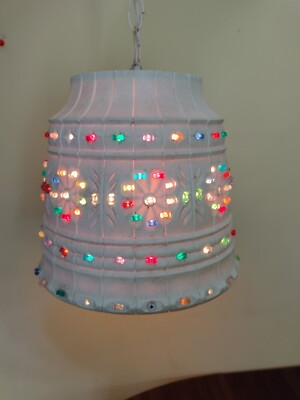 USAヴィンテージ70s ウォールランプ Vintage 70s LAWNWARE USA Beads Outdoor Hanging Swag Lamp RV Camper