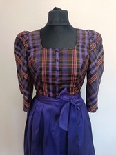 Vintage Salzburger-Dirndl-Look S40 blauDirndl Trachtenschürze Oktoberfest gebraucht