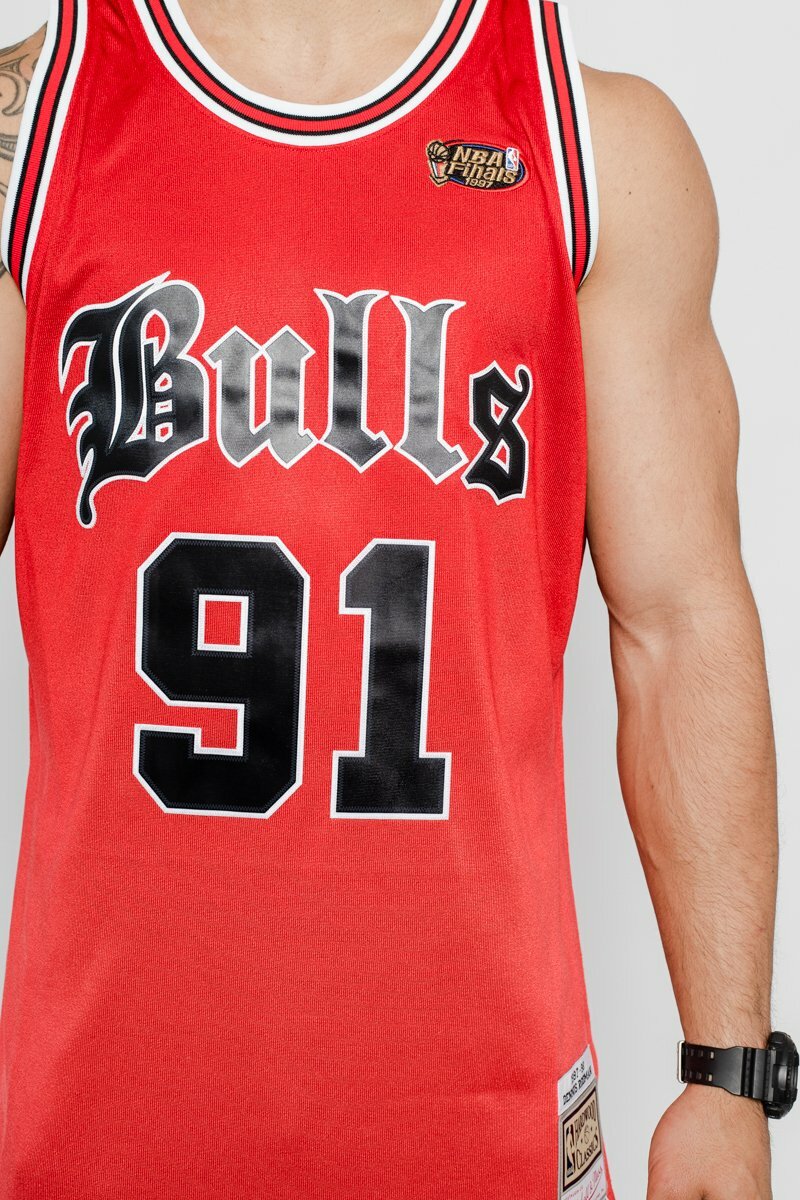 Mitchell & Ness Bulls RODMAN Old English Jersey Swingman | eBay Mitchell & Ness Bulls RODMAN Old English Jersey Swingman | eBay