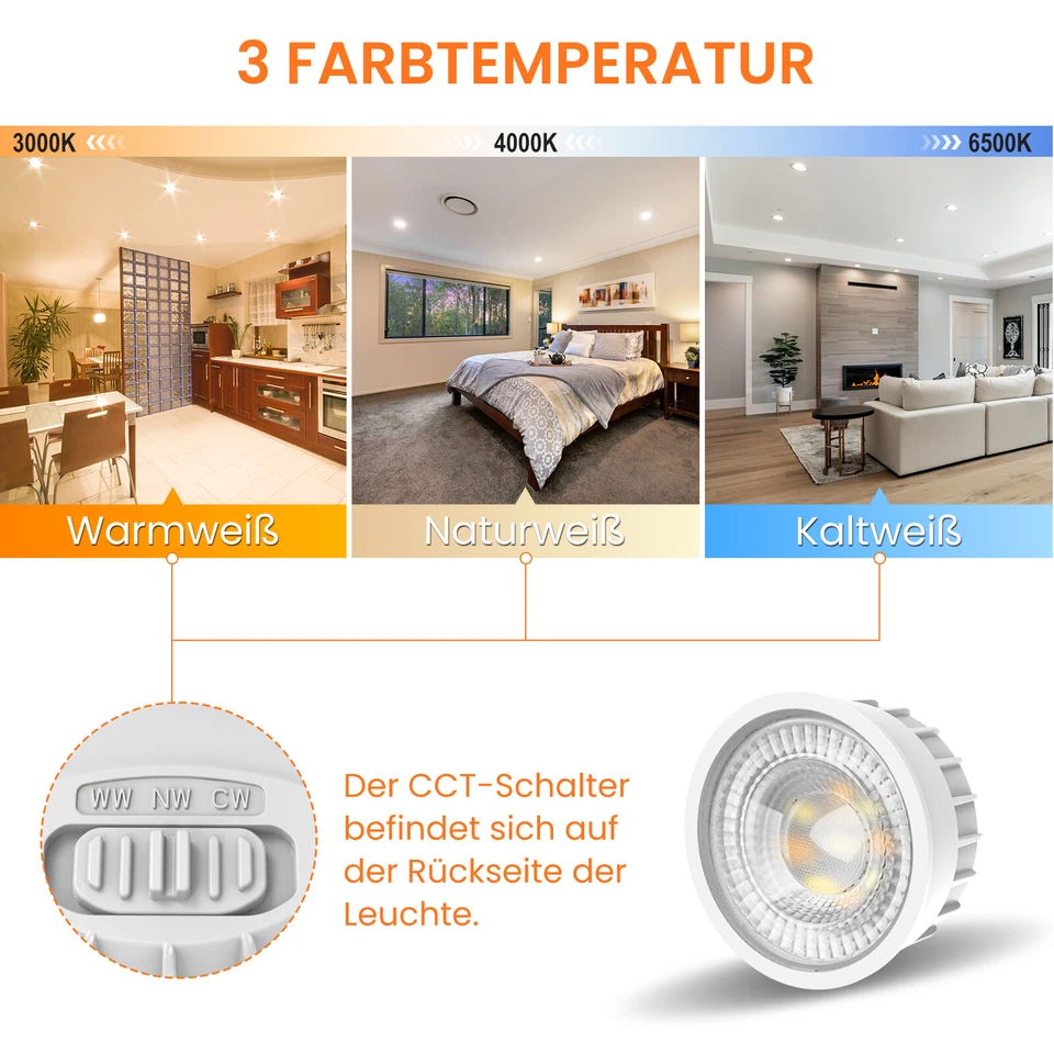 LED Modul 6W Flach Leuchtmittel Einbau Lampe Strahler Spot für Einbaustrahler - Bild 4 von 4