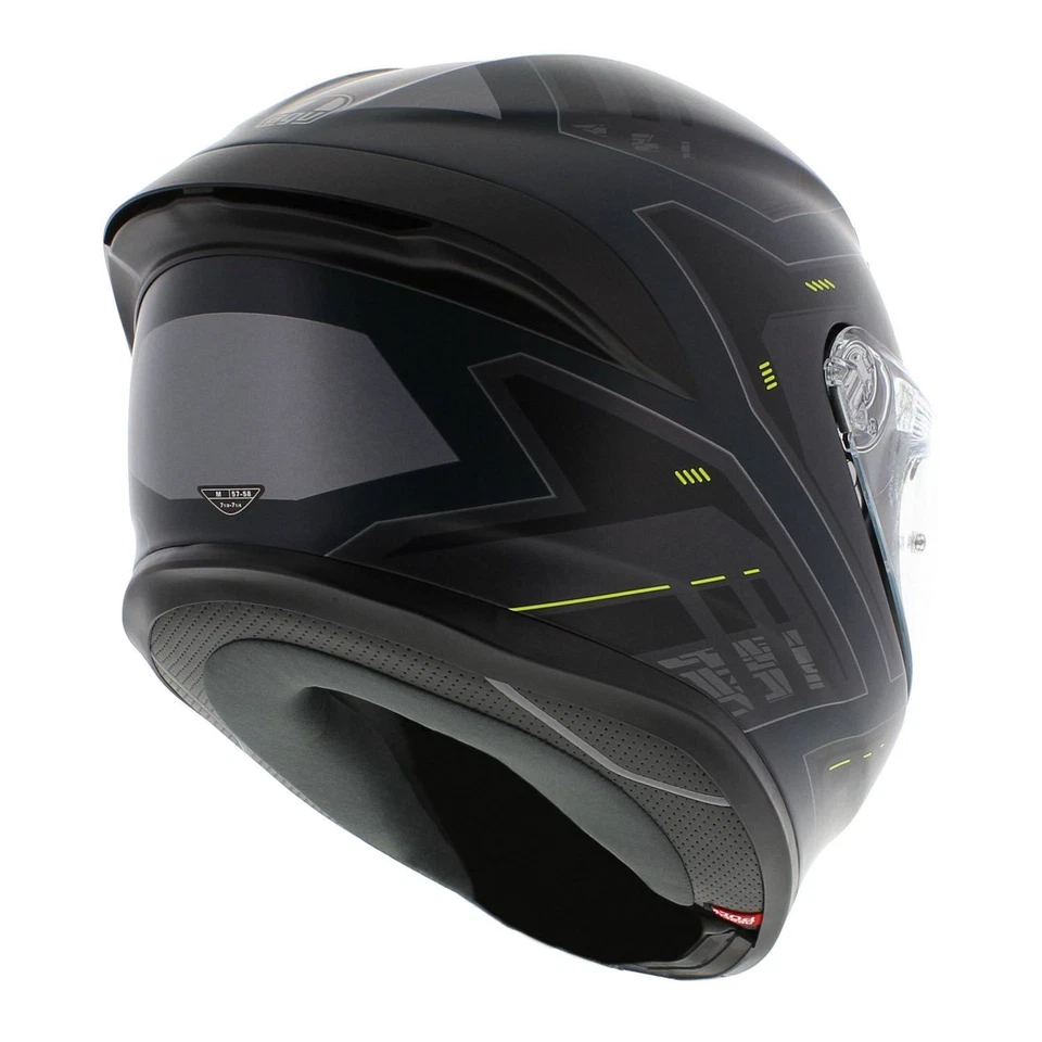 Casque AGV K6 S Enhance gris mat jaune fluo - Photo 4/4