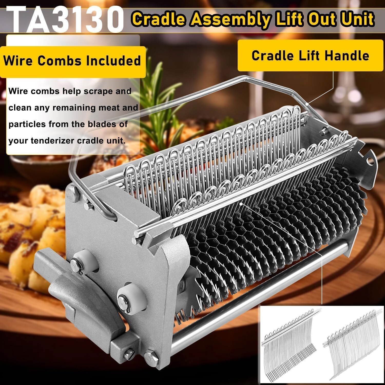 TA3130 Cradle Assembly Kit with Cover Fit For Biro Tenderizer Pro 9, Sir Steak