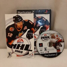 NHL 2003 PlayStation 2 Complete Video Game Hockey UNTESTED Manual Clean PS2