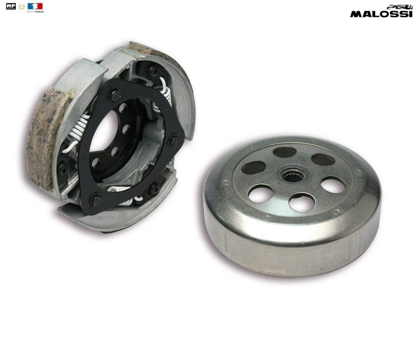 Kit embrayage Malossi anti-patinage et cloche ventil&eacute;e 135mm Leonardo 300 PassWord