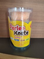 Idena Perlenknete Pastell Glitter Lufttrocknend 4Er Set Weiß/Blau/Orange/GrüN