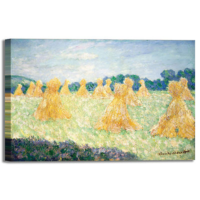 Monet Damen von Giverny Design Bild Druck Leinwand Gemälde Rahmen Wohnkultur