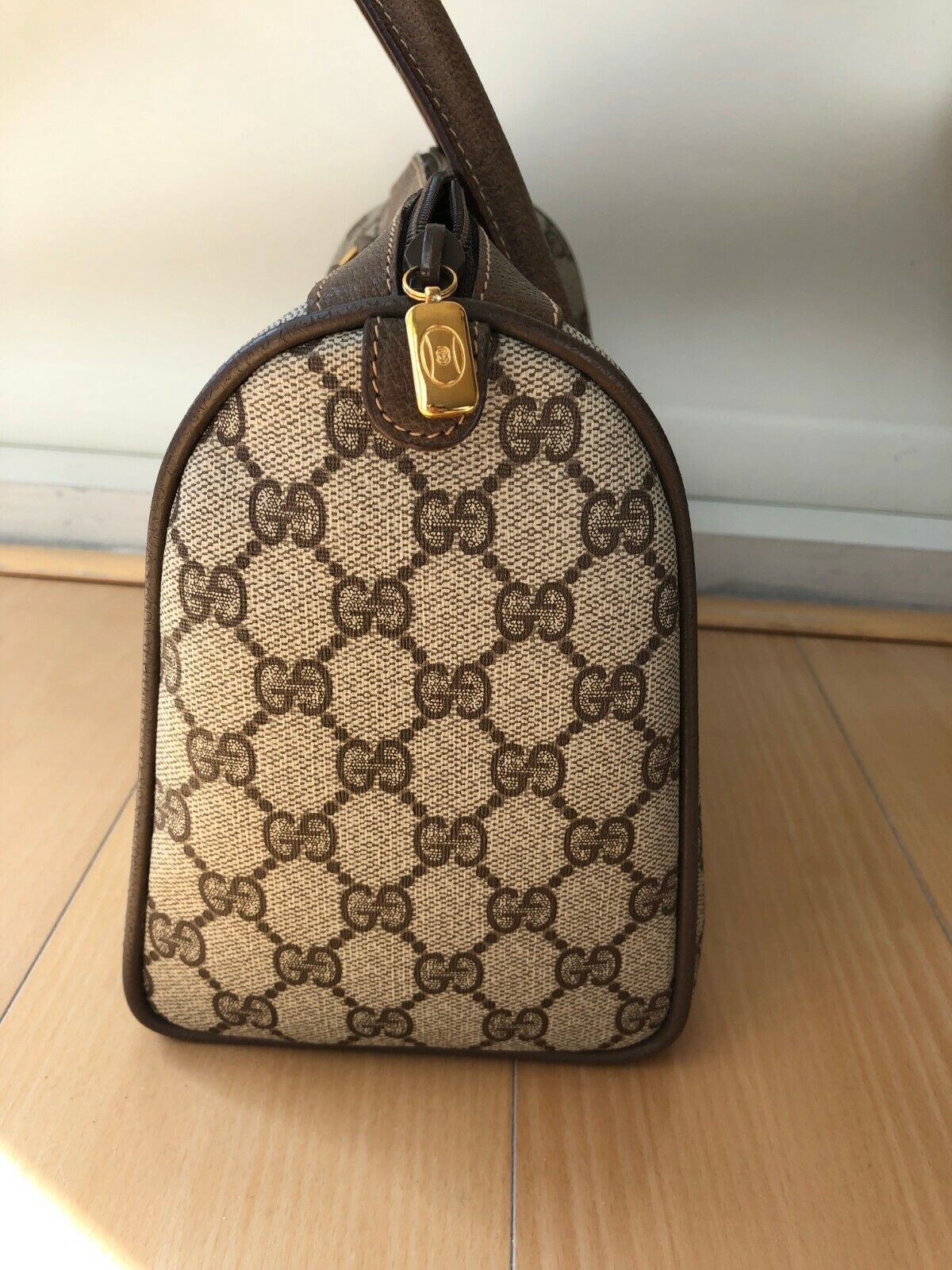 Gucci Metallic Bronze Boston Speedy 30 Bag Cloth ref.349374 - Joli Closet