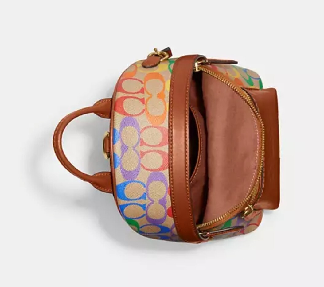 Coach Charter Backpack 18 In Rainbow Signature Canvas | eBay display picture 1