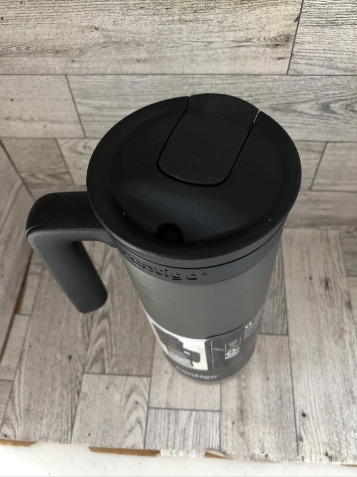 Gray Contigo 20 oz. Taza de viaje Superior 2.0 SnapSeal de acero inoxidable Foto 4 de 4