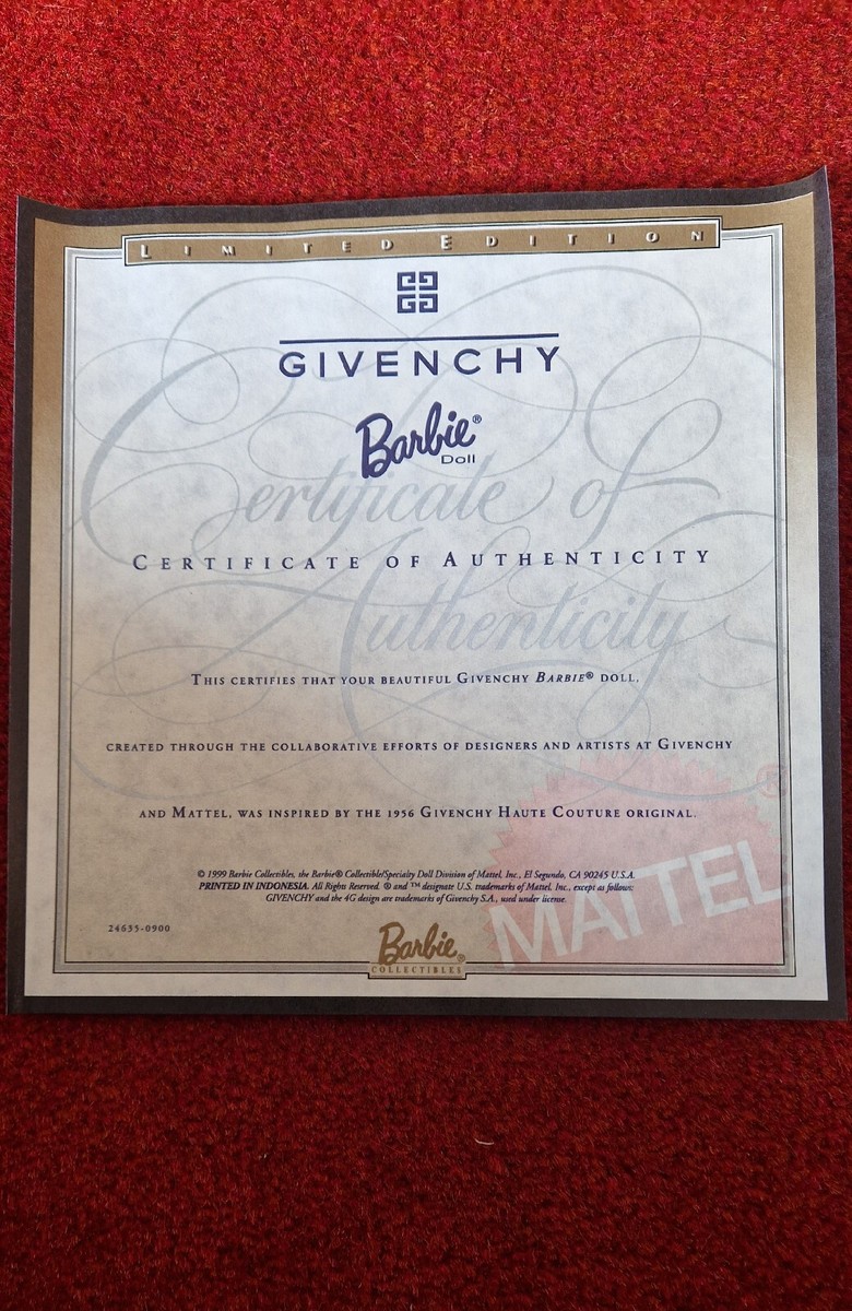 RARE Givenchy Designer Barbie Doll Stunning Limited Edition